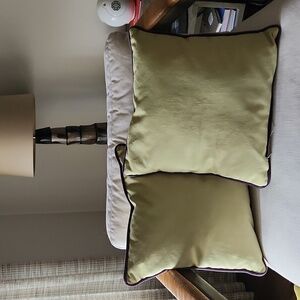 NWT pair of light green welded accent pillows